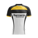 Monochrome Volt soccer jersey front view — First XI Studio premium football kit