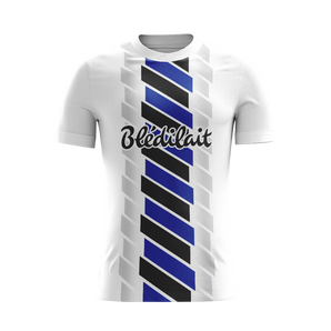 Cobalt Vector soccer jersey front view — First XI Studio premium football kit
