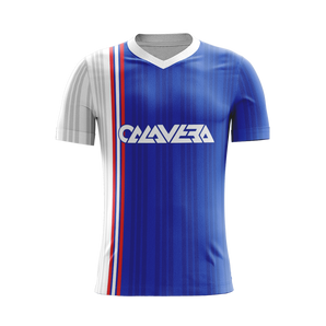 Dual Legacy soccer jersey front view — First XI Studio premium football kit