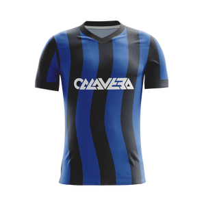 Obsidian Pulse soccer jersey front view — First XI Studio premium football kit
