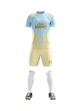 Golden Zenith football jersey back view — First XI Studio performance wear