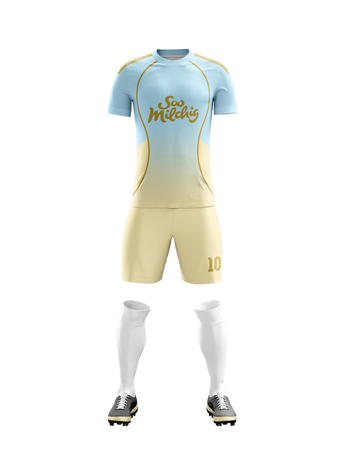 Golden Zenith football jersey back view — First XI Studio performance wear