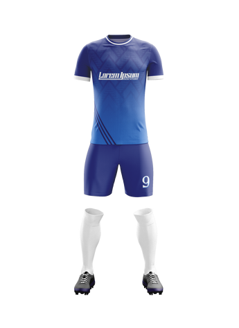 Azure Dominance football jersey back view — First XI Studio performance wear
