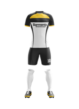 Monochrome Volt football jersey back view — First XI Studio performance wear