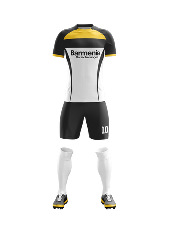Monochrome Volt football jersey back view — First XI Studio performance wear