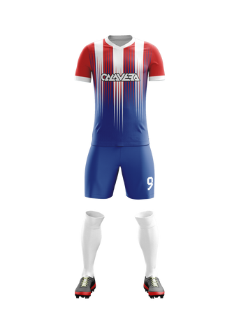 Crimson Fusion football jersey back view — First XI Studio performance wear