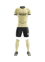 Sandstone Serenity football jersey back view — First XI Studio performance wear
