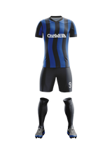 Obsidian Pulse football jersey back view — First XI Studio performance wear