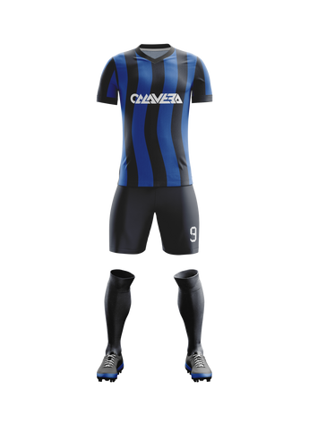 Obsidian Pulse football jersey back view — First XI Studio performance wear