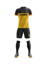 Kinetic Amber football jersey back view — First XI Studio performance wear