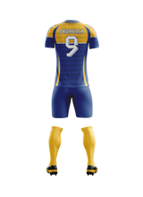 Solar Horizon football jersey back view — First XI Studio performance wear
