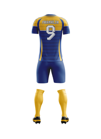 Solar Horizon football jersey back view — First XI Studio performance wear