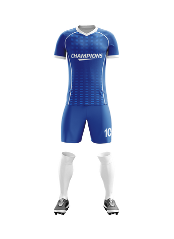 Azure Dominance football jersey back view — First XI Studio performance wear