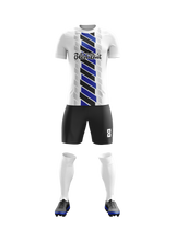 Cobalt Vector football jersey back view — First XI Studio performance wear
