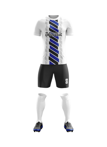 Cobalt Vector football jersey back view — First XI Studio performance wear
